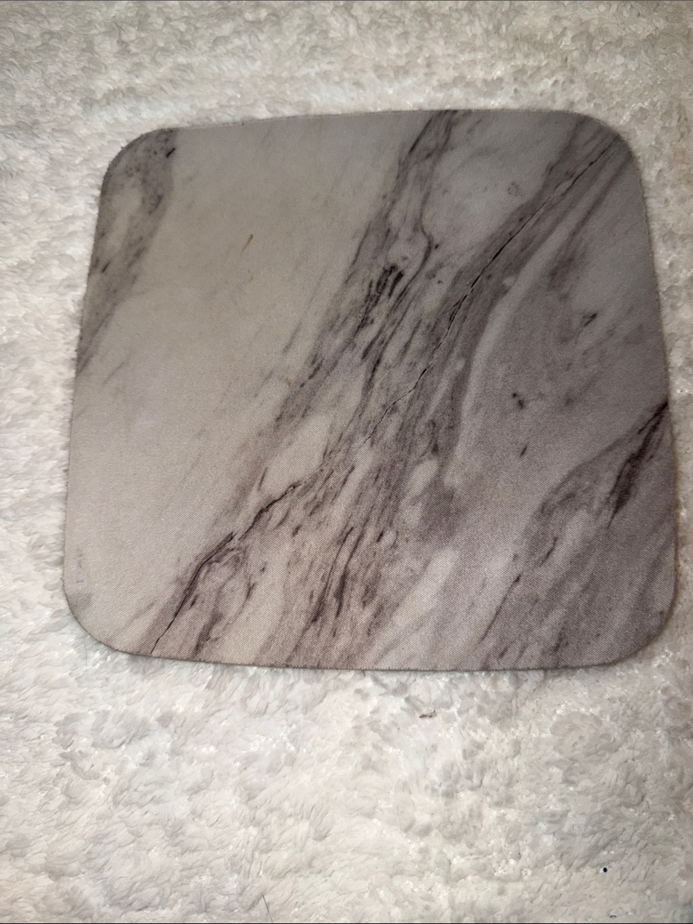 Marble-Print Gray Computer Mouse Pad - Picture 4 of 4